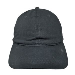 Universal Thread Slideback Hat Black One Size Adjustable 6 Panel Blank